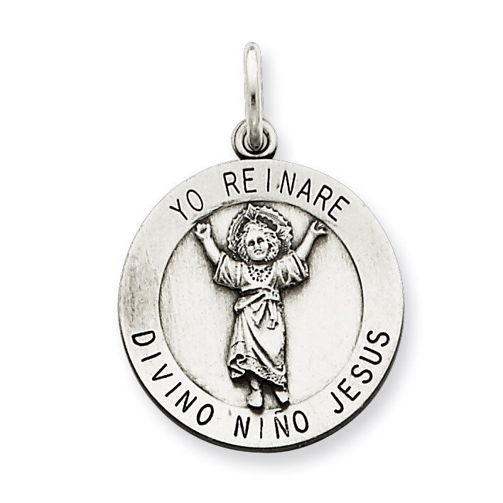 Divino Nino Medal (Divine Infant Jesus) Sterling Silver QC5486