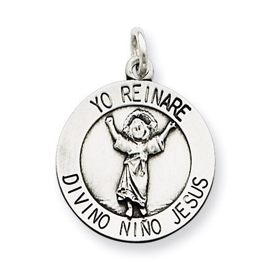 Divino Nino Medal (Divine Infant Jesus) Sterling Silver QC5487