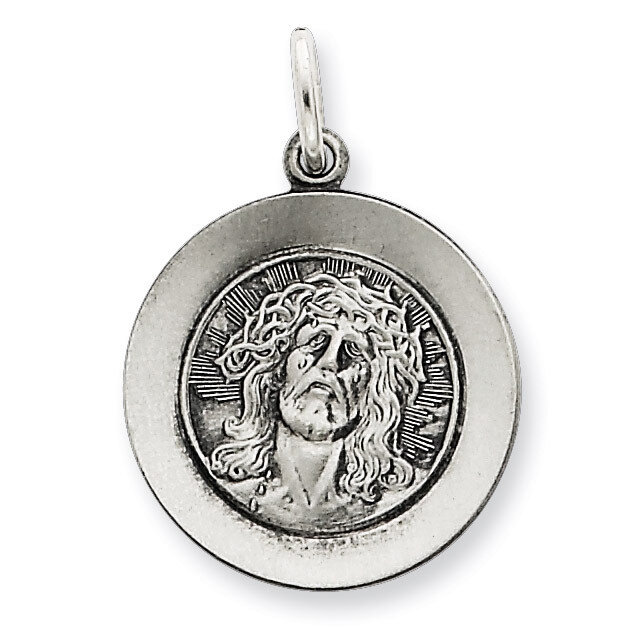 Ecce Homo Medal Antiqued Sterling Silver QC5493
