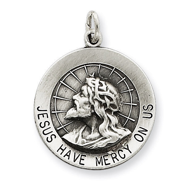 Jesus Have Mercy Medal Sterling Silver QC5498