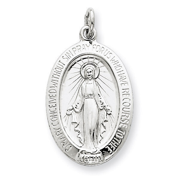 Miraculous Medal Sterling Silver QC5514