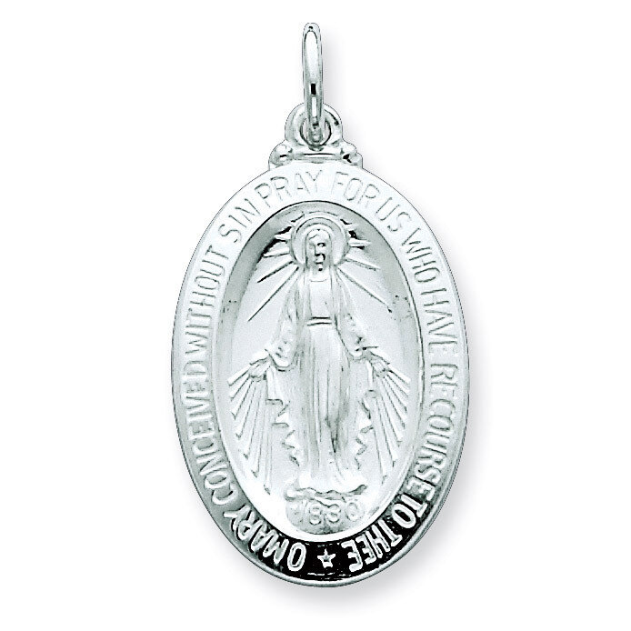 Miraculous Medal Sterling Silver QC5515