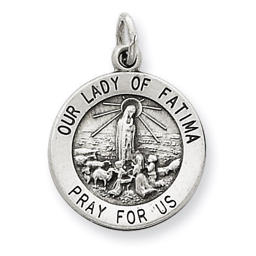 Our Lady of Fatima Medal Sterling Silver QC5580