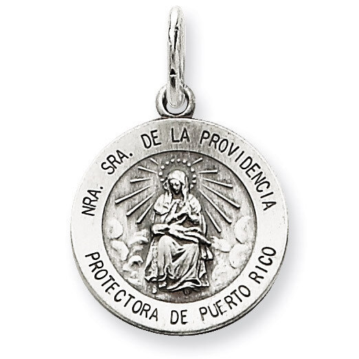 De La Providencia Medal Antiqued Sterling Silver QC5588
