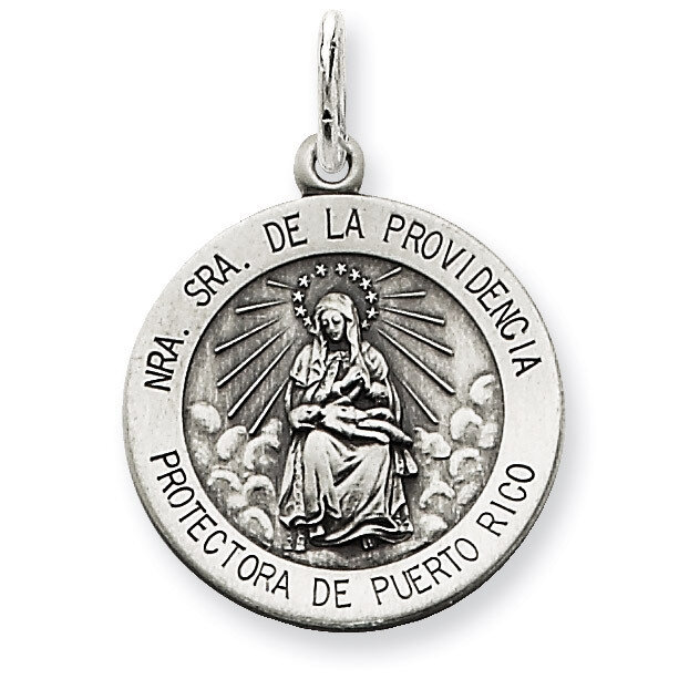 De La Providencia Medal Antiqued Sterling Silver QC5589