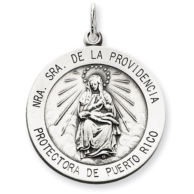 De La Providencia Medal Antiqued Sterling Silver QC5590