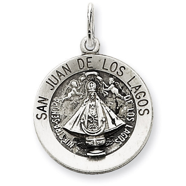 San Juan Los Lagos Medal Antiqued Sterling Silver QC5596