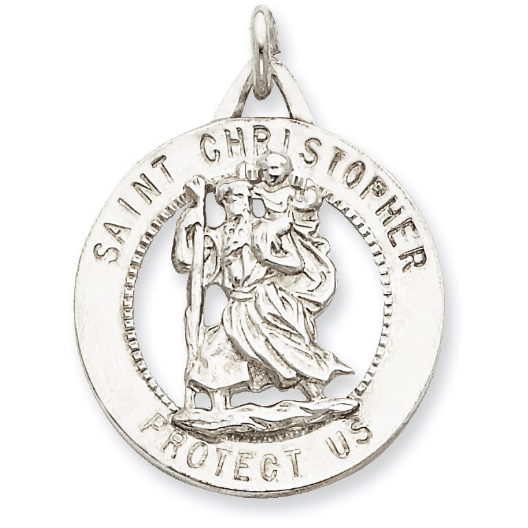 Saint Christopher Medal Sterling Silver QC5607, MPN: QC5607, 191101183485