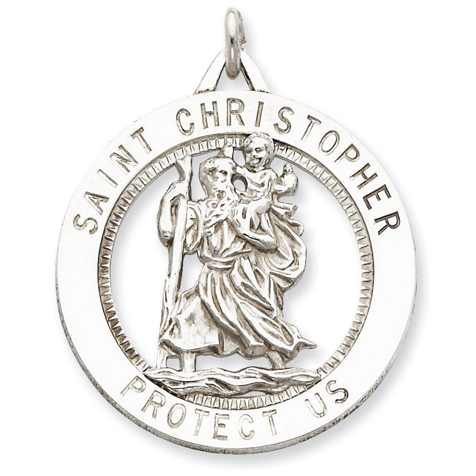 Saint Christopher Medal Sterling Silver QC5609