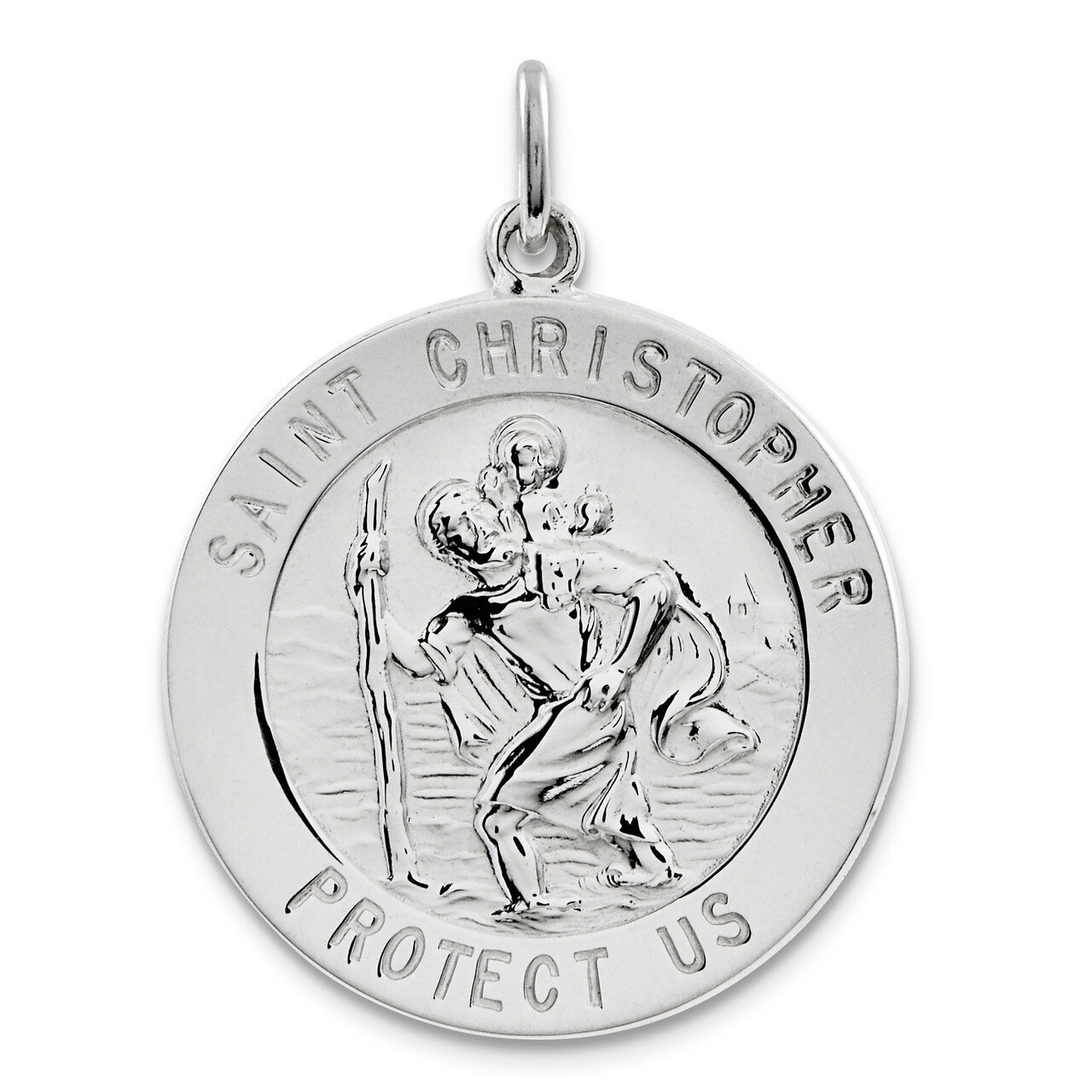 Saint Christopher Medal Sterling Silver QC5614