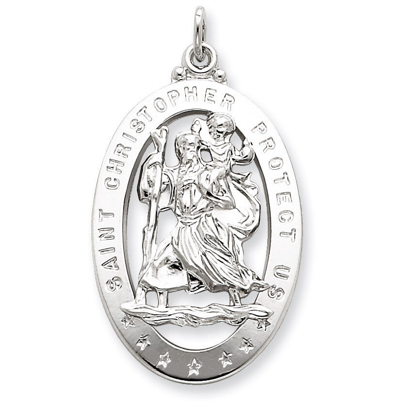 Saint Christopher Medal Sterling Silver QC5621, MPN: QC5621, 886774583105