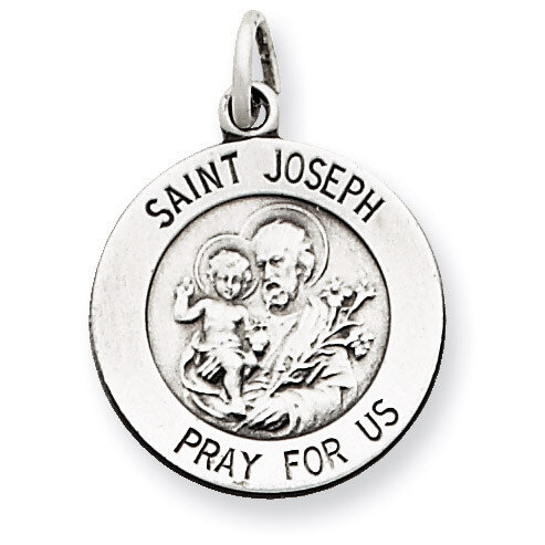 Saint Joseph Medal Antiqued Sterling Silver QC5684