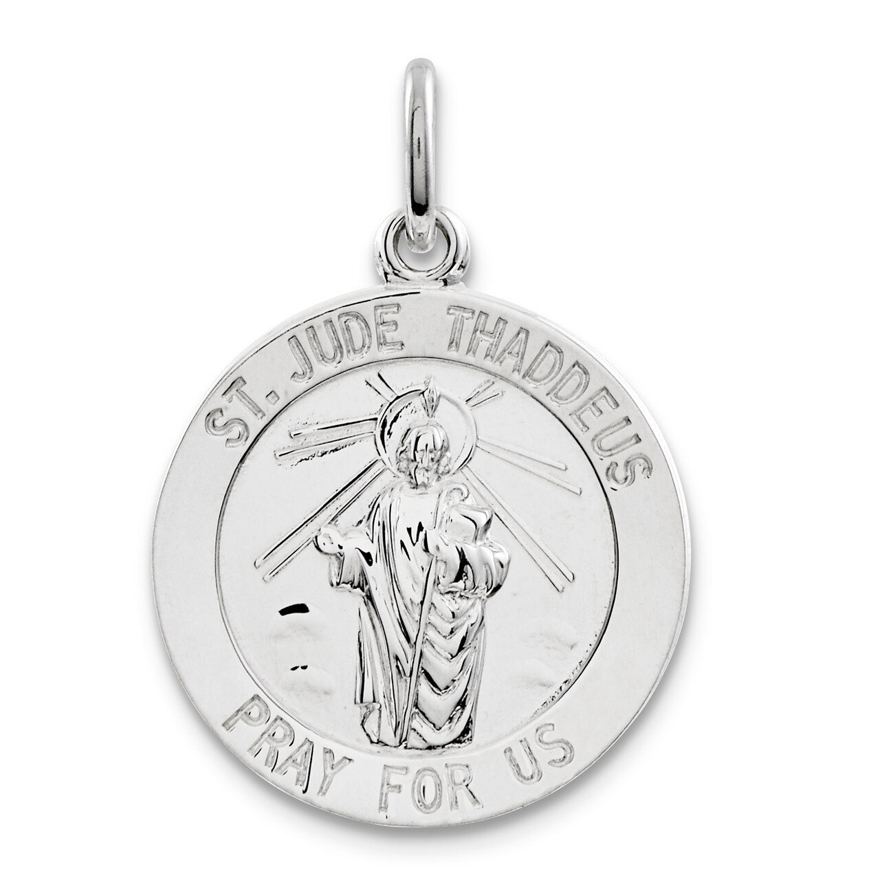 Saint Jude Thaddeus Medal Sterling Silver QC5690