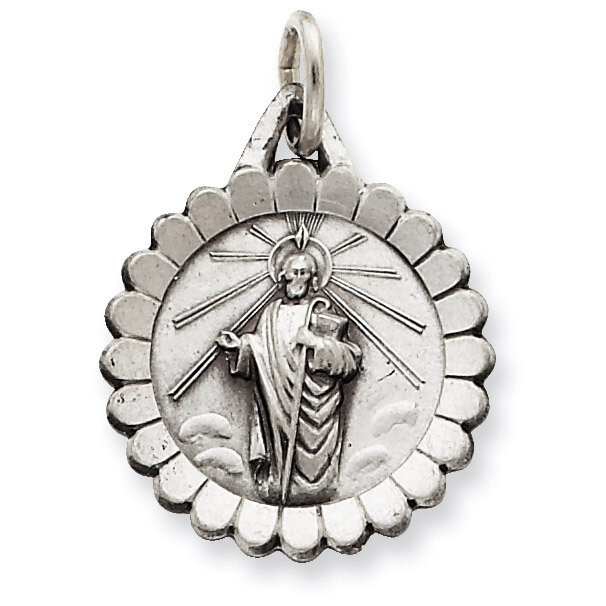 Saint Jude Thaddeus Medal Sterling Silver QC5693