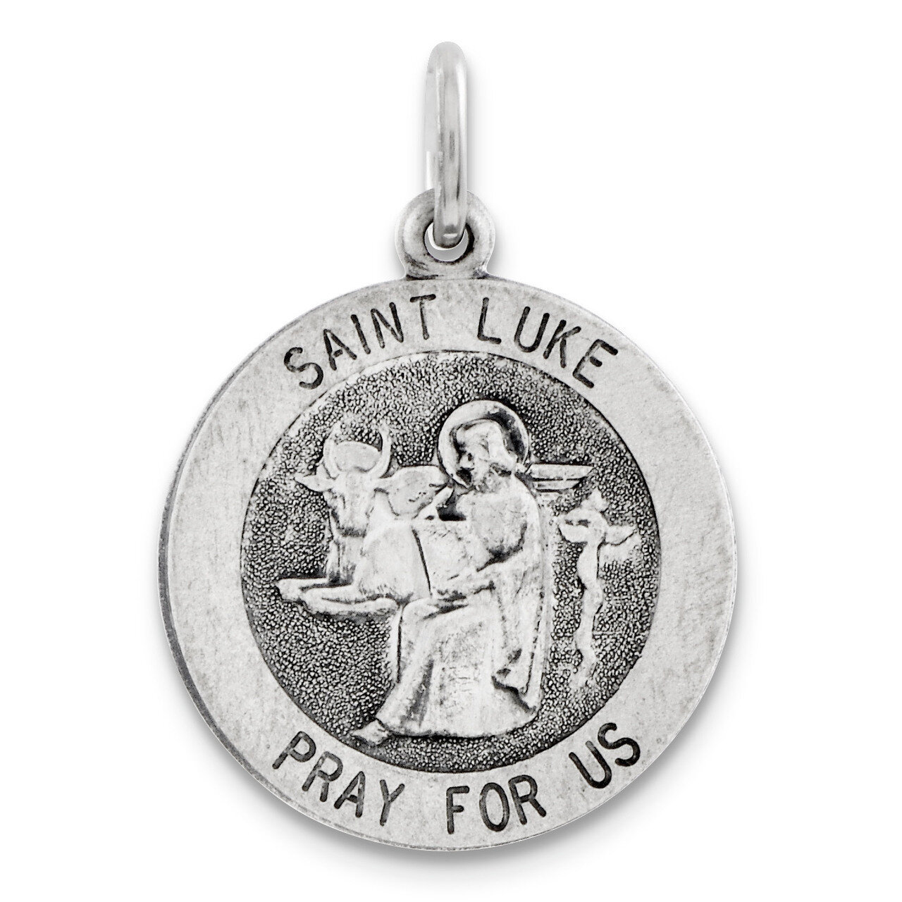 Saint Luke Medal Antiqued Sterling Silver QC5699