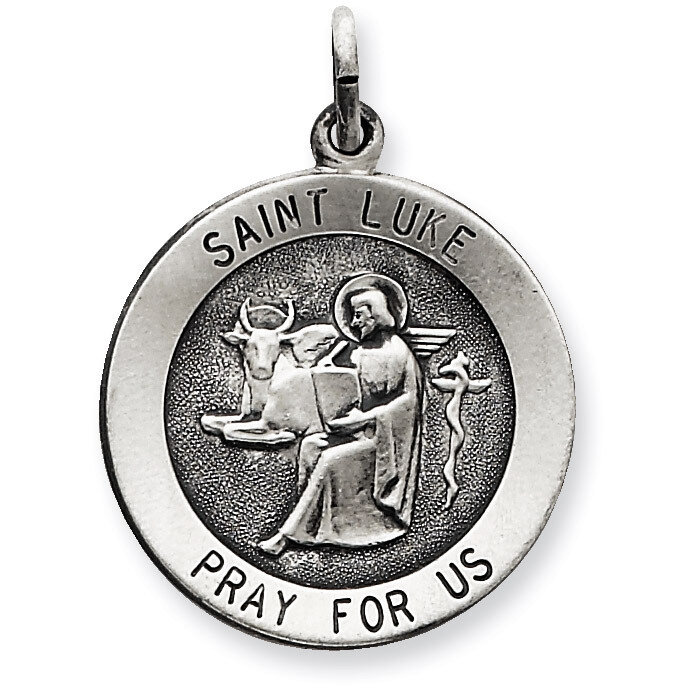 Saint Luke Medal Antiqued Sterling Silver QC5700