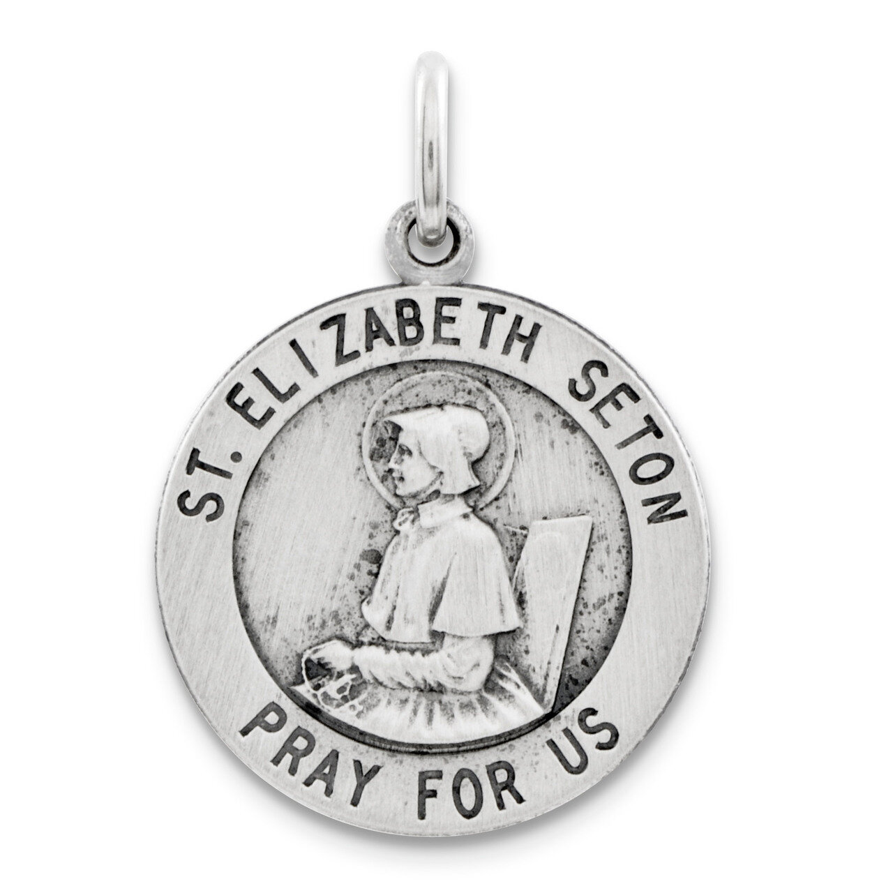 Saint Elizabeth Seton Medal Antiqued Sterling Silver QC5716