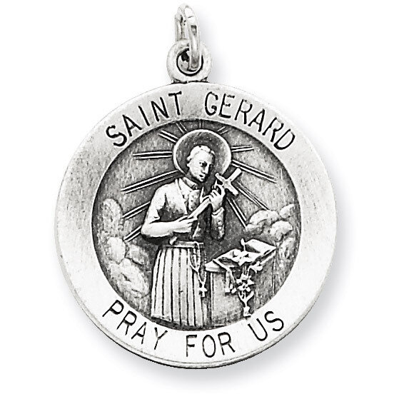 Saint Gerard Medal Antiqued Sterling Silver QC5730, MPN: QC5730, 191101183898