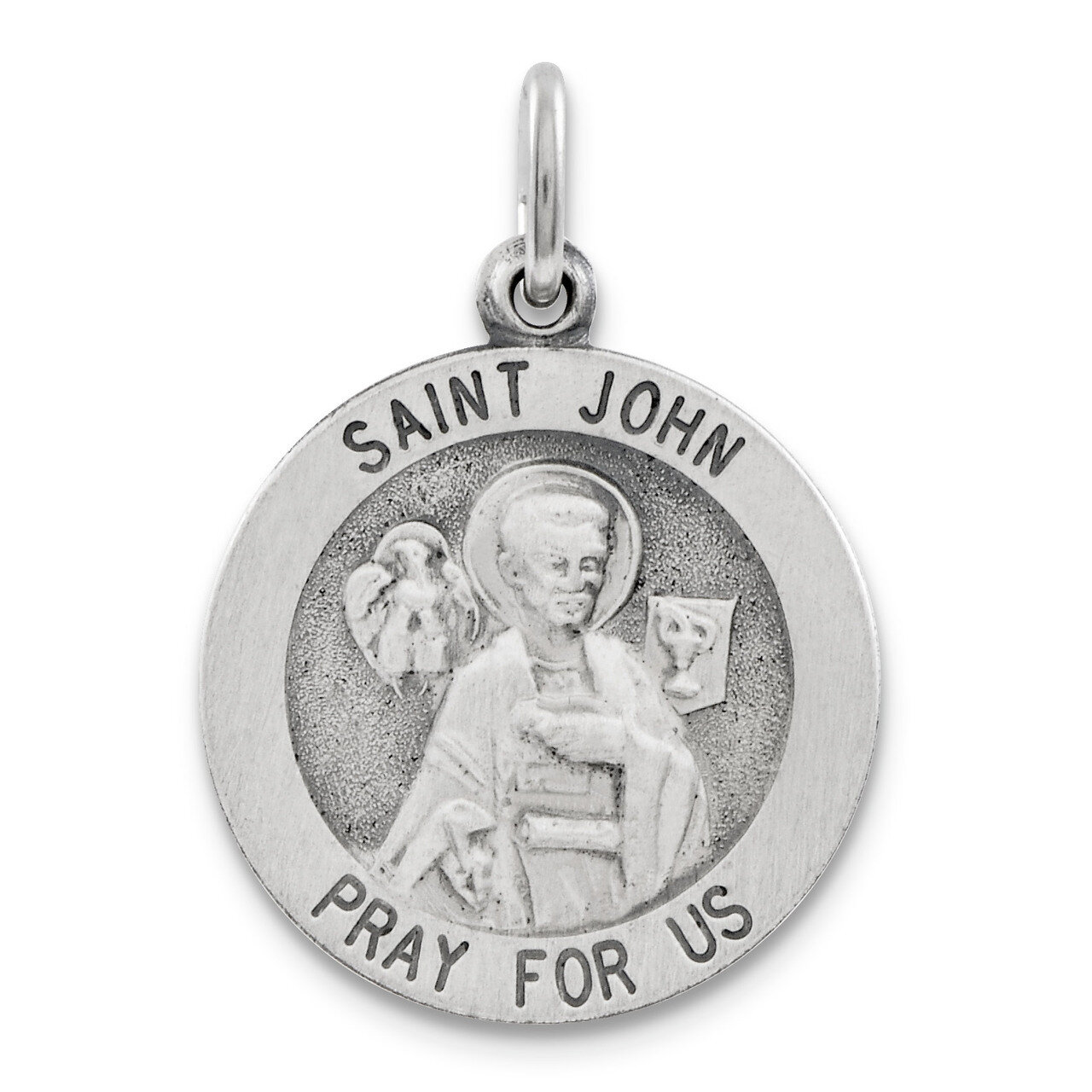 Saint John Medal Antiqued Sterling Silver QC5732