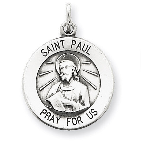 Saint Paul Medal Antiqued Sterling Silver QC5749