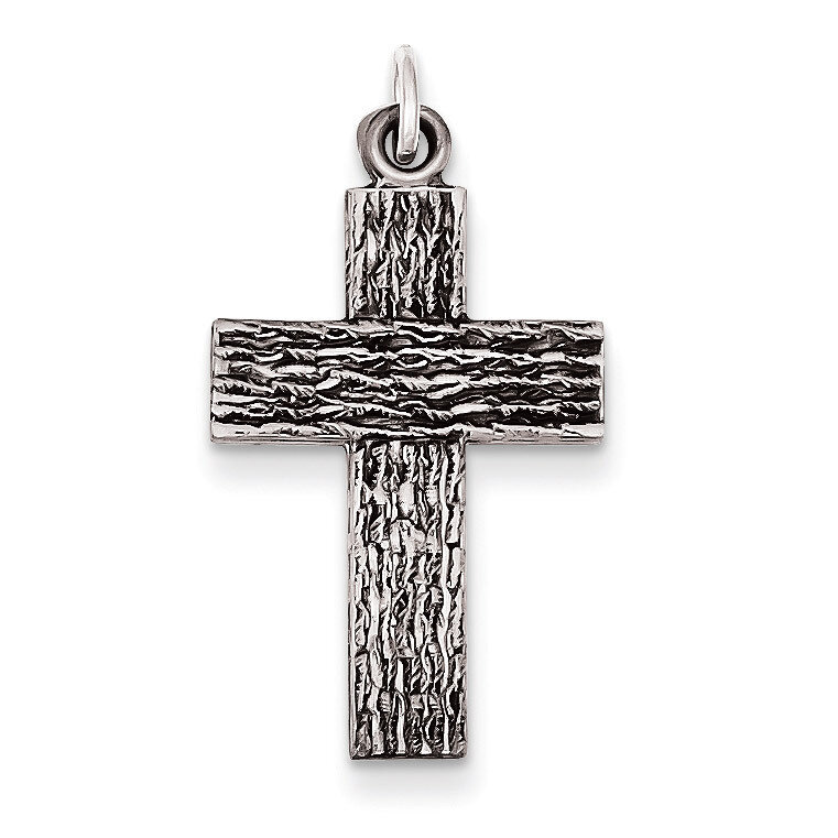 Cross Charm Antiqued Sterling Silver QC5836, MPN: QC5836, 191101184291
