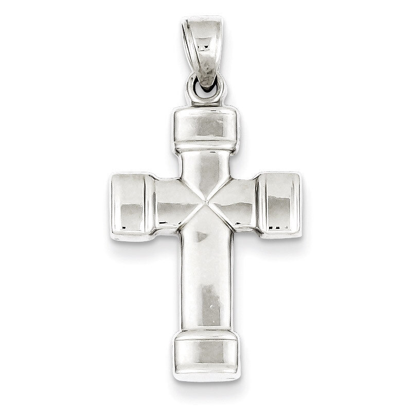 Reversible Cross Pendant Sterling Silver Rhodium-plated Hollow QC5838, MPN: QC5838, 883957913476