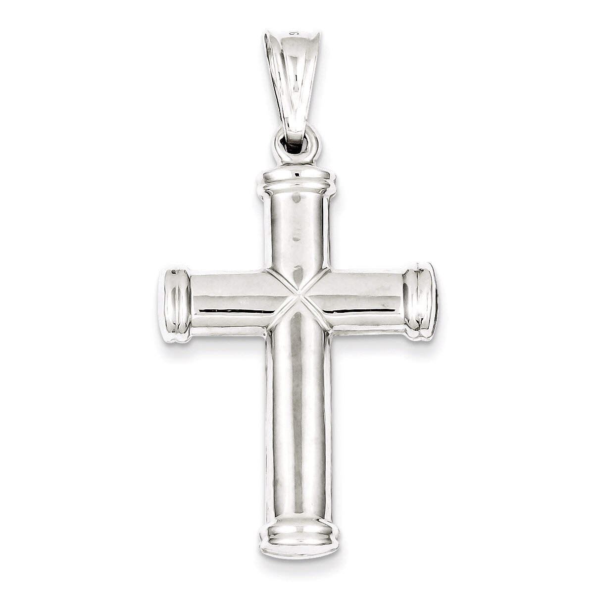 Reversible Cross Pendant Sterling Silver Rhodium-plated Hollow QC5840, MPN: QC5840, 883957913490
