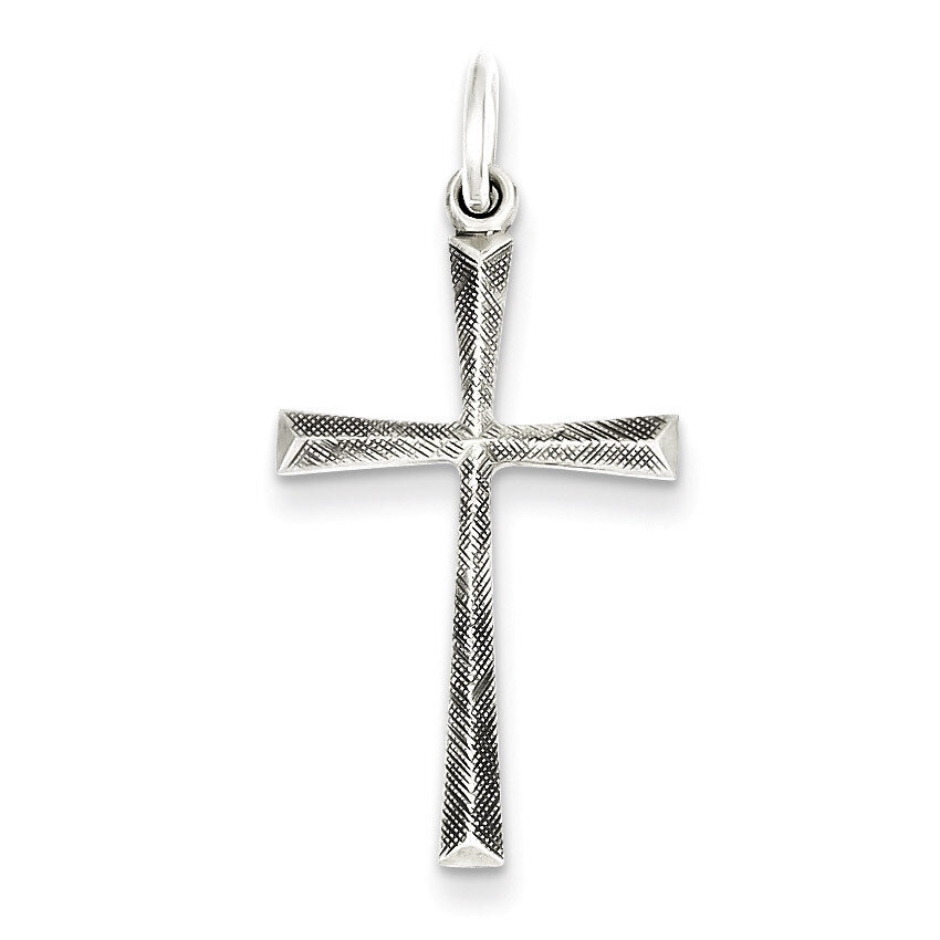 Cross Charm Antiqued Sterling Silver QC5847, MPN: QC5847, 191101184314