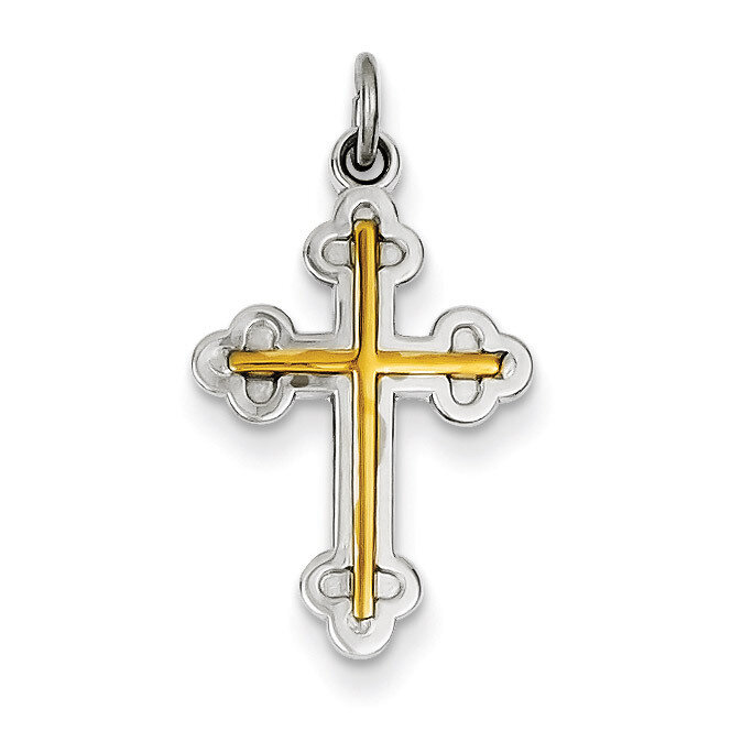 Cross Charm 18k Gold-plated Sterling Silver QC5864, MPN: QC5864, 886774111759
