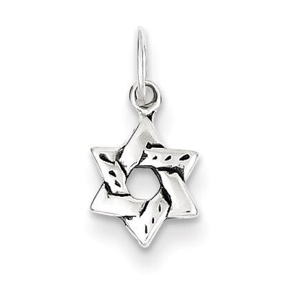 Star of David Charm Sterling Silver QC5914, MPN: QC5914, 883957913629