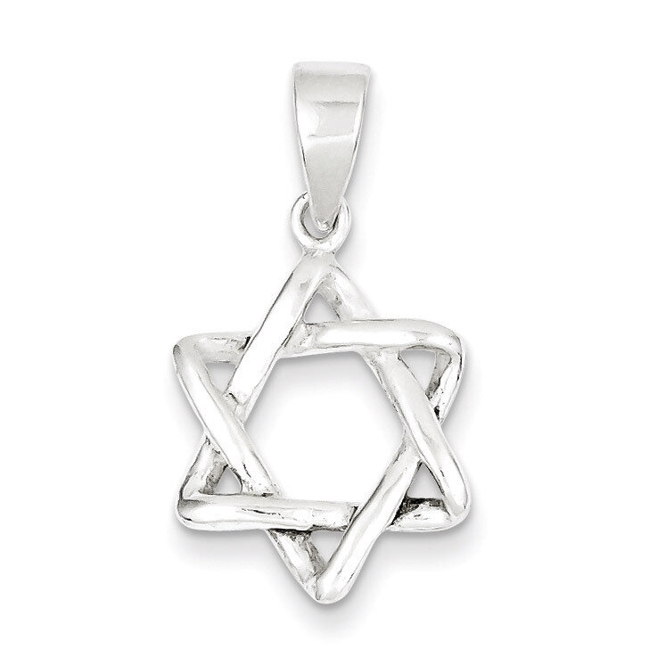 3-D Star of David Pendant Sterling Silver QC5946, MPN: QC5946, 886774112107