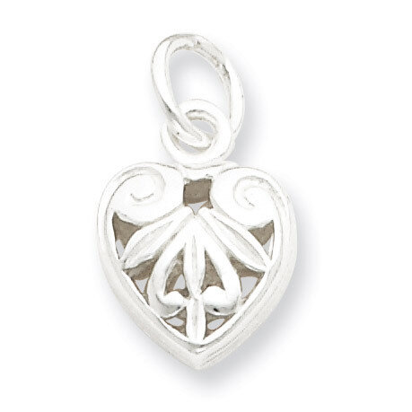 Heart Charm Sterling Silver QC5961, MPN: QC5961, 883957913698