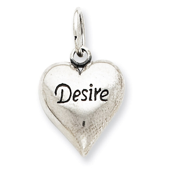 Desire Heart Pendant Antiqued Sterling Silver QC5966