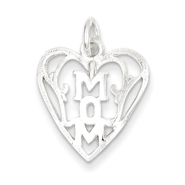 Mom in Heart Pendant Sterling Silver QC598, MPN: QC598, 883957975184