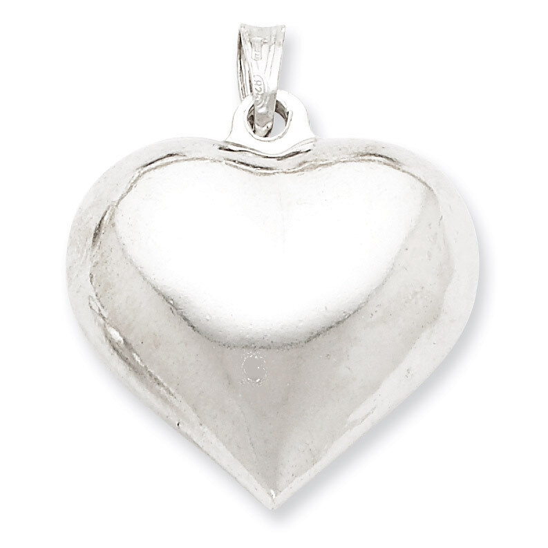 Puffed Heart Pendant Sterling Silver QC5984, MPN: QC5984, 883957548388
