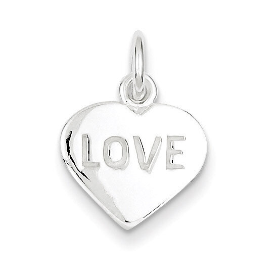 Love Heart Charm Sterling Silver QC6000, MPN: QC6000, 883957913995