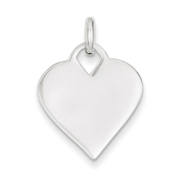 Heart Charm Sterling Silver Polished QC6006