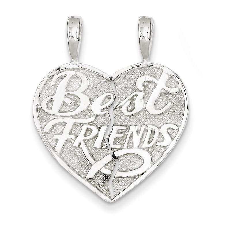 Best Friend 2-piece break apart Heart Charm Sterling Silver QC607, MPN: QC607, 883957914350