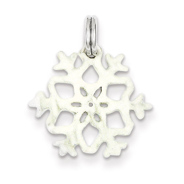 Snowflake Charm Sterling Silver Enameled QC6081, MPN: QC6081, 191101561047