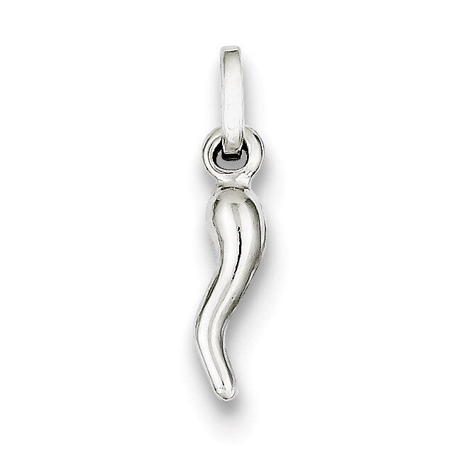 Italian Horn Charm Sterling Silver QC6086, MPN: QC6086, 886774760452