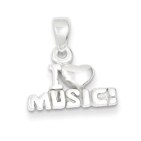 I Love Music Pendant Sterling Silver QC6118, MPN: QC6118, 883957914572