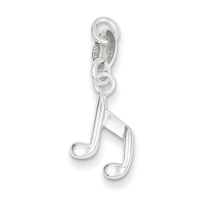 Music Note Charm Sterling Silver QC6120, MPN: QC6120, 883957556956