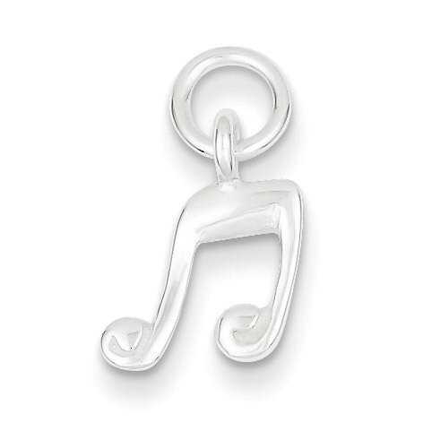 Music Note Charm Sterling Silver QC6121
