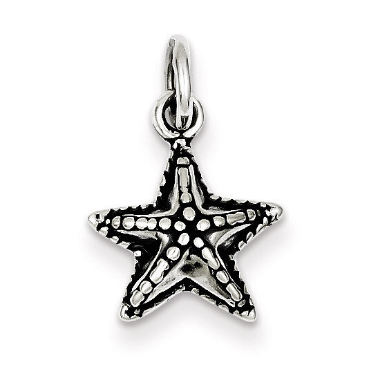 Antique Starfish Charm Sterling Silver QC6326, MPN: QC6326, 883957915760