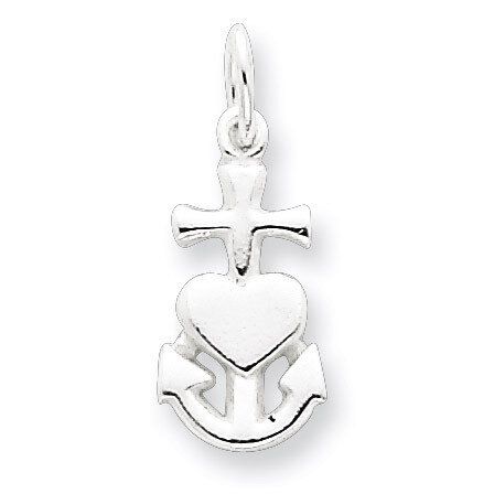 Hope, Faith, and Charity Charm Sterling Silver QC6336