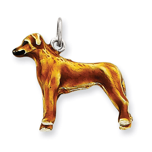 Rhodesian Ridgeback Charm Sterling Silver Enameled QC6425, MPN: QC6425, 886774373461