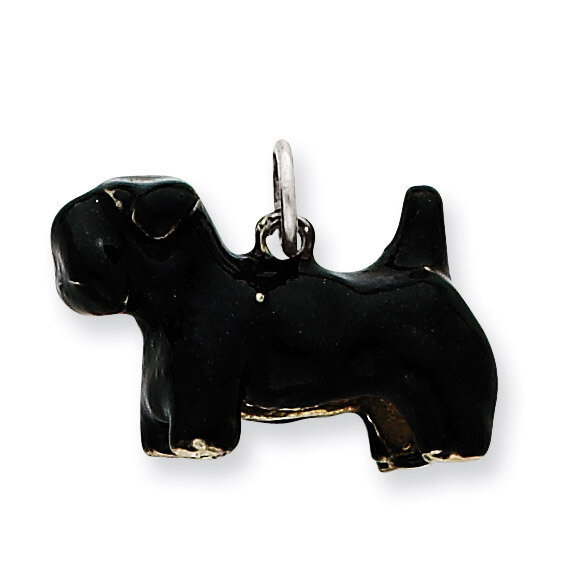Large Scottish Terrier Charm Sterling Silver Enameled QC6429, MPN: QC6429, 886774373508