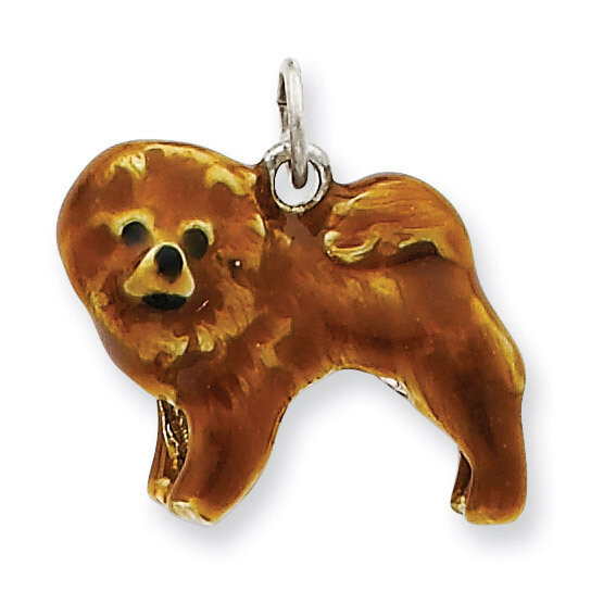 Chow Dog Charm Sterling Silver Enameled QC6445, MPN: QC6445, 886774373690