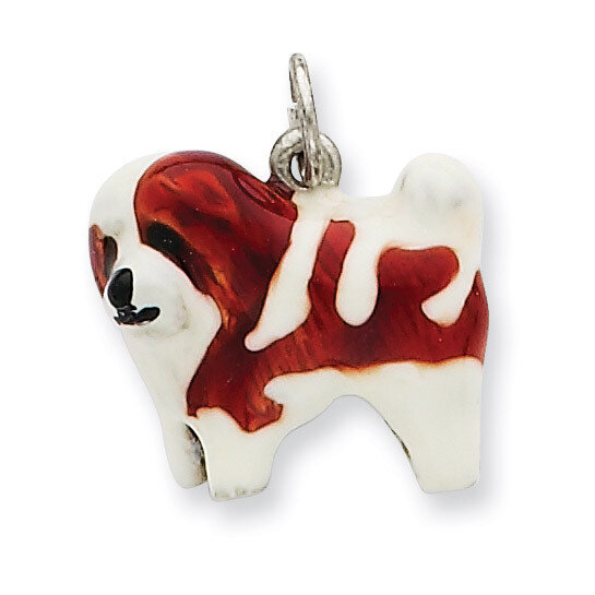 Coton De Tulear Charm Sterling Silver Enameled QC6447, MPN: QC6447, 886774373713