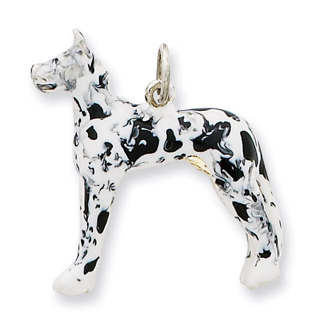 Great Dane Charm Sterling Silver Enameled QC6460, MPN: QC6460, 886774373843